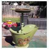 Smokers Stand with glass Ashtray fixed to a