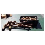 Game Accessories, 6 Croquet Mallets, tool box