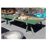 Table, 5x9ft Plywood Game table top on Saw Horse