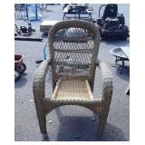 Pair of Outdoor wicker Chairs, No Cushions, some