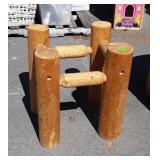 Log Furniture Table Base, 5.5" post legs dia.