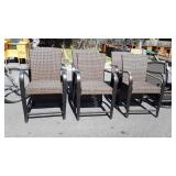 Set of 6 Nice Stool, aluminum framed with Faux