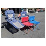 Group of 4 Outdoor Folding Camping type Chairs,