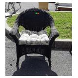 All Weather Wicker Chair with seat cushion, nice
