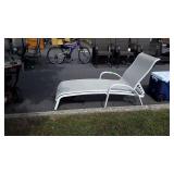 Outdoor Chaise Lounge, mesh fabric seating has