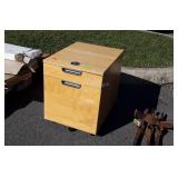 Maple 2 Drawer Organizer File, on rollers,