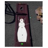 Snow Man Decor Painted wood Shutter