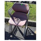Set of 5 Stackable Chairs, used condition