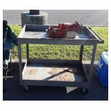 Rolling Metal shop Utility cart with a Key