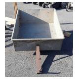 Galvanized Lawn Tractor Dump Cart, home shop made