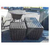 4pc wicker Outdoor Furniture, 3 Storage