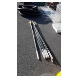 8 Steel Fence posts, 6ft, slightly used