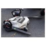 Two Toro Electric Blowers, one with canvas