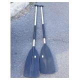 Pair of Rowing Oars, 66" long, aluminum handle
