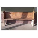Church Pew early Southern Yellow Pine, nice