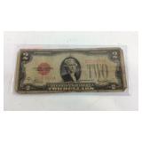 1928D red seal $2 bill