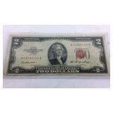 1953 red seal $2 bill