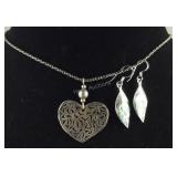 Sterling silver necklace 16in and sterling