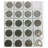 19 Eisenhower dollars, 1971, 1972, 1974, and 1977