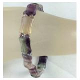 Stone beaded stretch bracelet