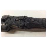 Machete handle has damage