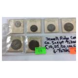 Tokens, Jewell Ridge Coal Co script tokens 5, 10,