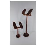 Two Victorian Wooden Display Stands, from a shoe