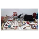 Home goods and decor, wind chimes, wine bags,