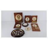 Hummel plates, most in wood frames, including set