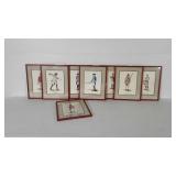 Eighteenth century military uniform style prints,