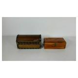 Trinket boxes, wooden, larger box 9