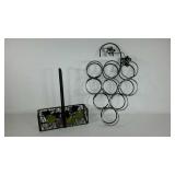 Home decor, metal wine carrier 13x15,  metal wine