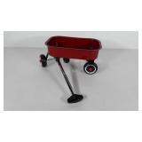 Doll size red wagon, end caps missing or cracked