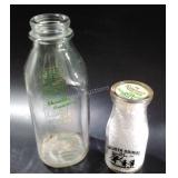 Two milk bottles, Shenville Creamery and Augusta