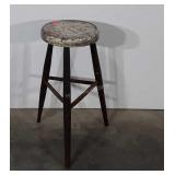 Wooden bar stool, 25.5"