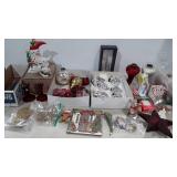 Holiday ornaments and decor, includes handmade