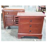 Two nightstands, project pieces, door broken as