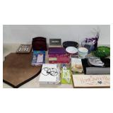 Home goods, wall plaque, storage boxes, recipe