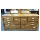 Dresser and mirror  not mounted, 18 x 66 x 31,