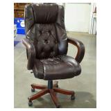 Leather look office chair, damaged as shown