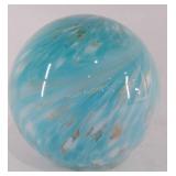 Blue glass sphere 9" high
