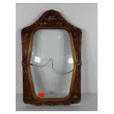 Early patriotic frame with convex glass, 12x19,