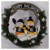 Happy holidays Pittsburgh steelers wreath,