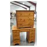 Desk and dresser, both need a little work,