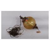 Glass hanging swag lamp, does work