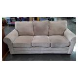 Couch with velcro cushions, needs cleaned, 80"