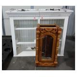 Skid lot, furniture parts, grandfather clock top,