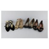 Four pairs ladies shoes, sizes 6, 6.5, and 7