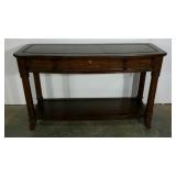 Sofa table, single drawer, finish damage as