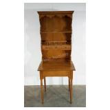 Bookcase writing desk, 70" tall
